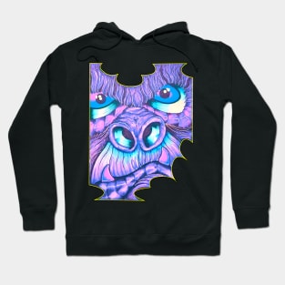 Purple Gorilla Face Hoodie